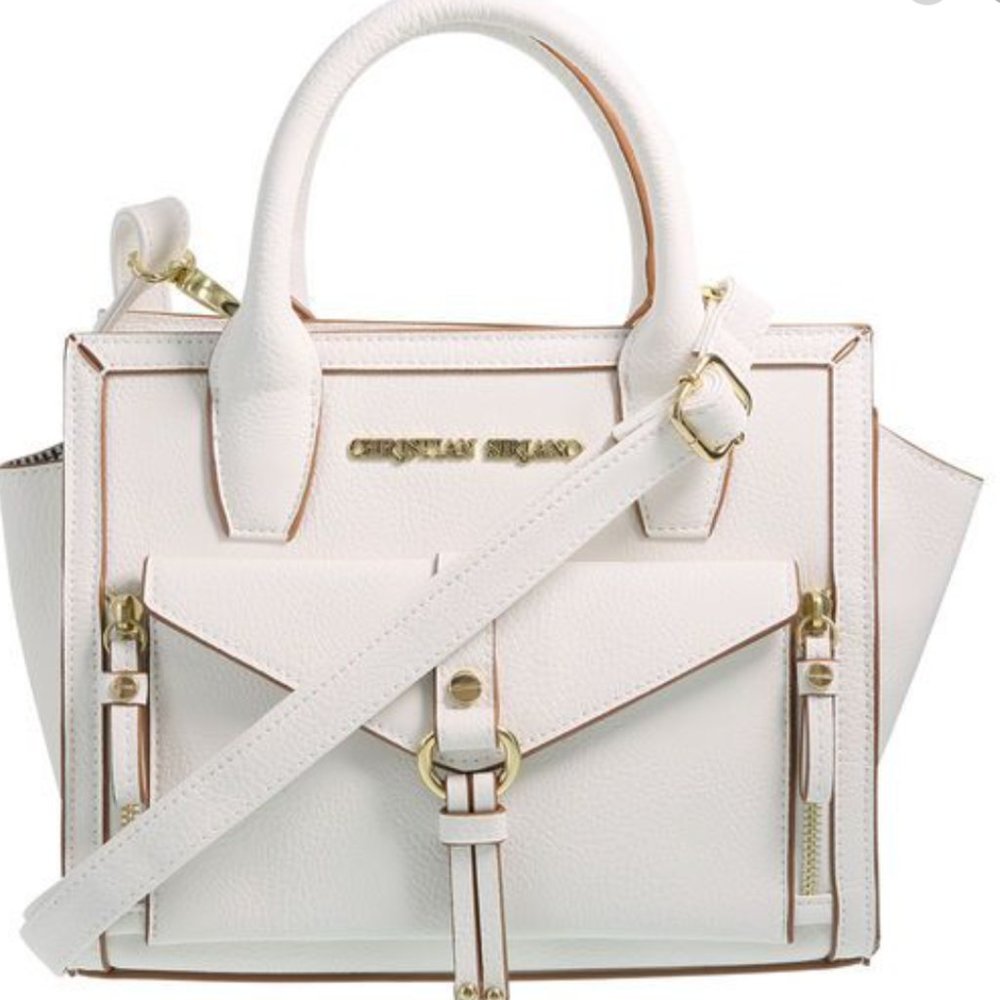 Christian Siriano White Lana Crossbody Handbag
